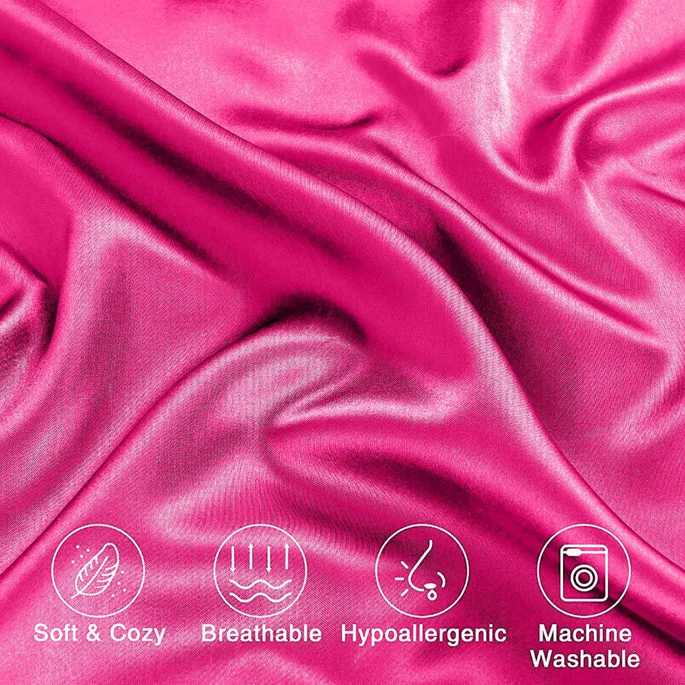 Oussum Silk Soft and Comfortable Pillow Case Cover for Hair and Skin Set of 2 - Picture 5 of 11